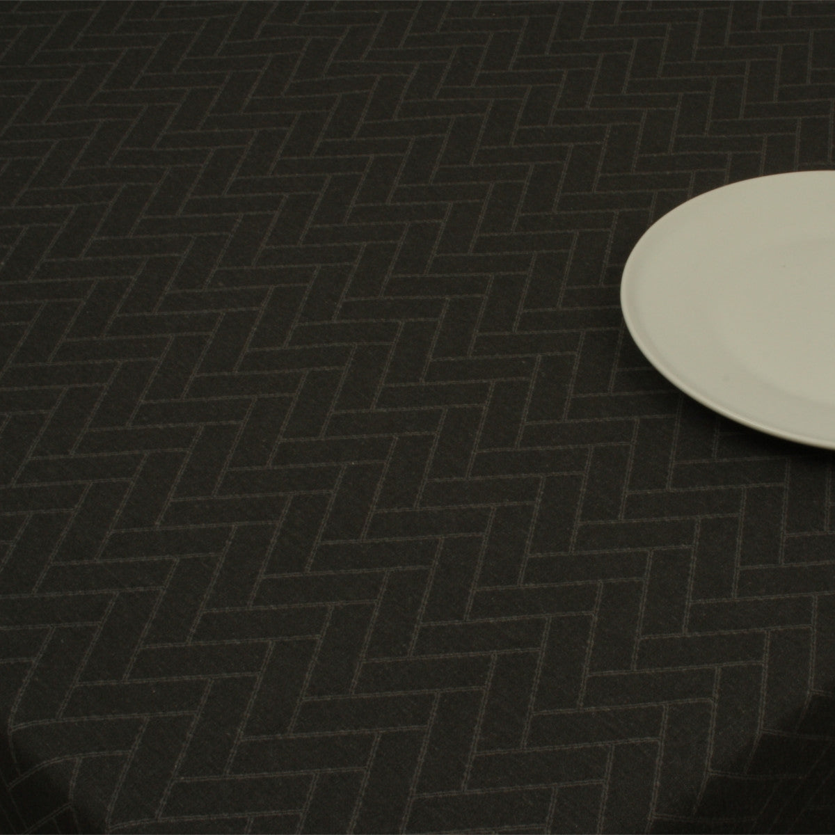 Paxi Skifergrå/svart - Klassisk rund akrylduk