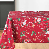 Pere Noel Rød 150 x 240 cm, rektangulær juleduk med flekkavvisende behandling