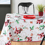 Pere Noel White 150 x 300 cm – rektangulær juleduk med flekkavvisende behandling