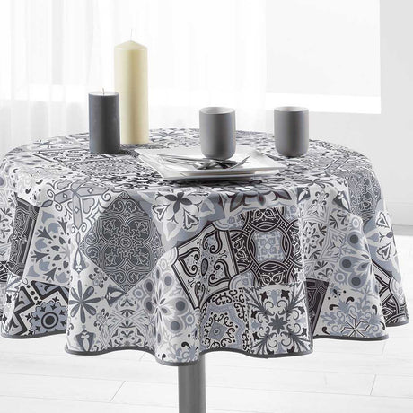 Persane Grey Ø 180 cm, rund duk med flekkavvisende behandling