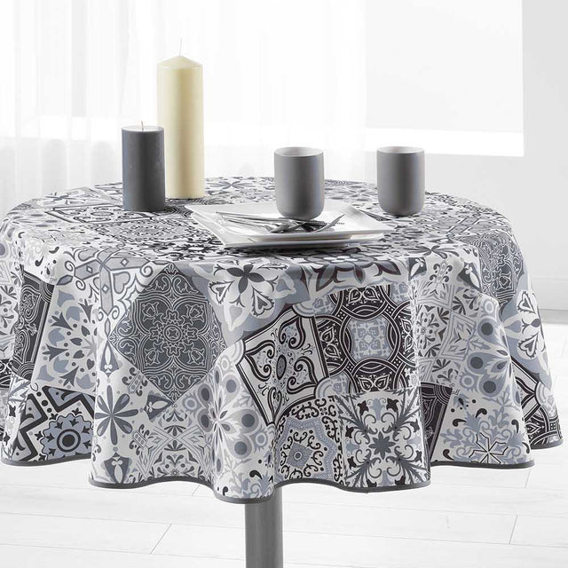 Persane Grey Ø 180 cm, rund duk med flekkavvisende behandling