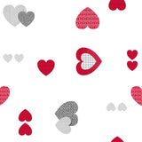 Petits Cœurs klar plast – Gjennomsiktig voksduk med små hjerter