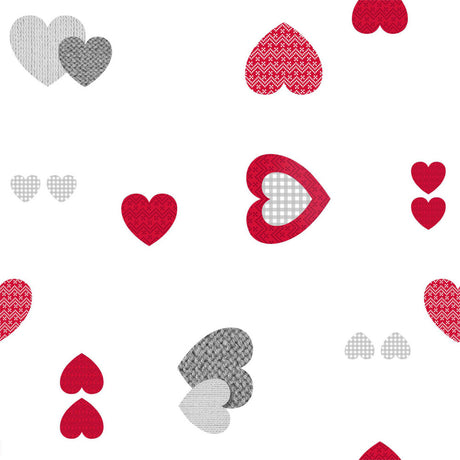 Petits Cœurs klar plast – Gjennomsiktig voksduk med små hjerter