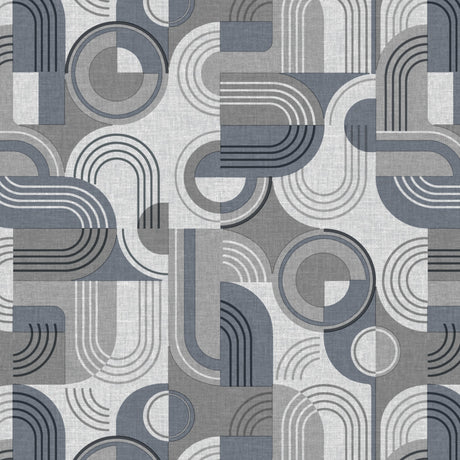 Picasso Grå – Voksduk med grafisk mønster og hørlook