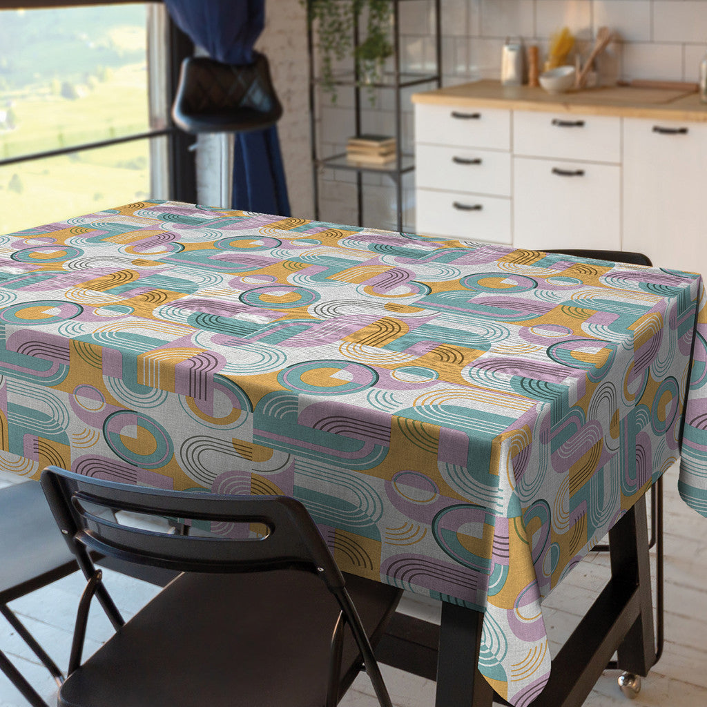 Picasso Råhvit – Voksduk med grafisk mønster og hørlook