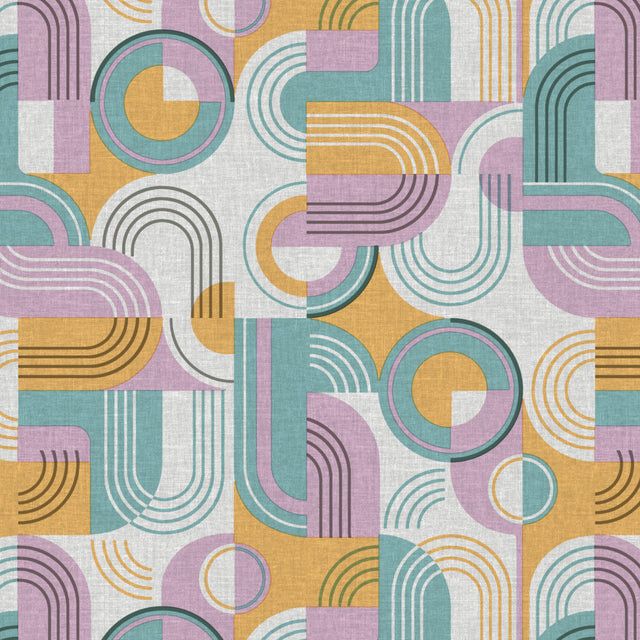 Picasso Råhvit – Voksduk med grafisk mønster og hørlook