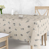 Pinas Grå – Juleakrylduk med kongler på naturfarget bunn