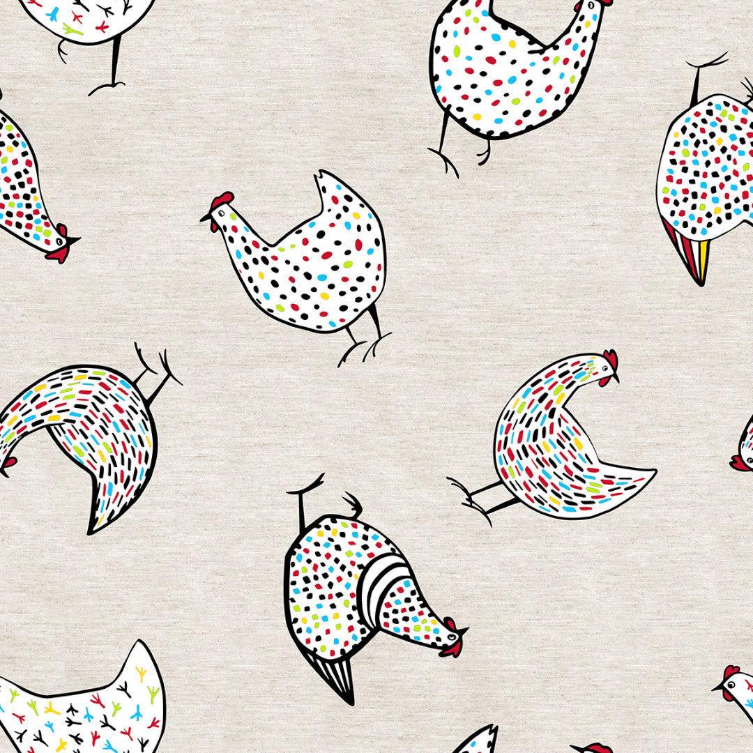 Pio Natur – Akrylduk med fargerike høner