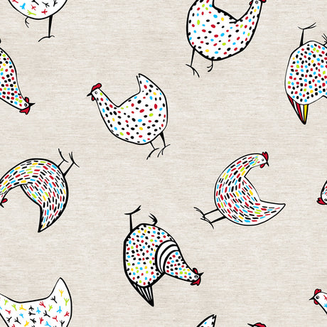 Pio Natur – Akrylduk med fargerike høner