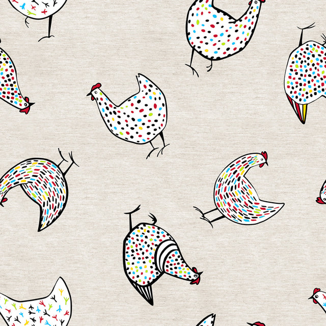 Pio Natur – Akrylduk med fargerike høner