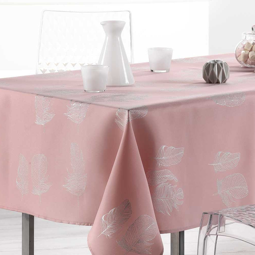 Plumia Candy Pink, duk med flekkavvisende behandling 150 x 240 cm