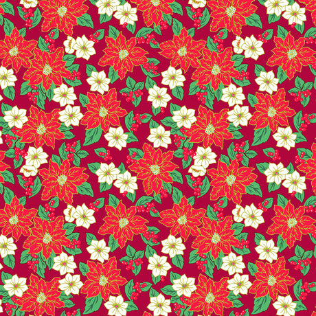 Pons Dyp Rød – Juleakrylduk med de vakreste små julestjerner