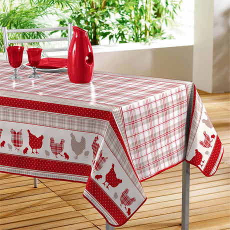 Poussins – voksduk med kyllinger, 140 x 240 cm