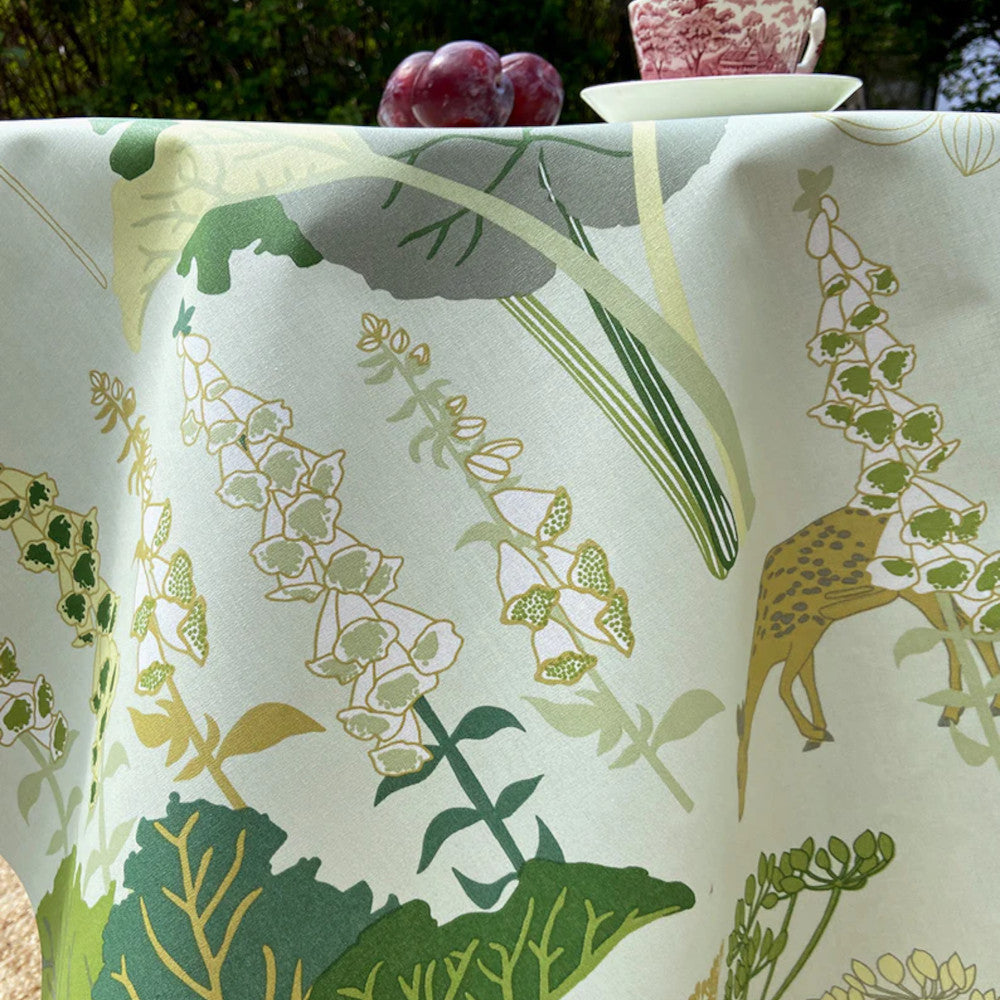 Rabarberhaven Grønn – Notes by Susanne Schjerning, akrylduk med antiskli