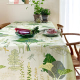 Rabarberhaven Grønn – Notes by Susanne Schjerning, akrylduk med antiskli