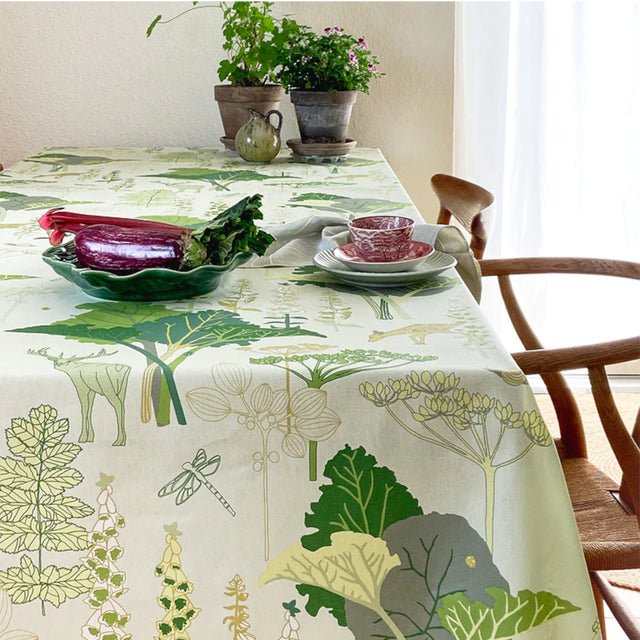 Rabarberhaven Grønn – Notes by Susanne Schjerning, akrylduk