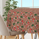 Regalos – Rund juleakrylduk med gaver, nisser og juletrær