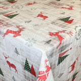 Rensdyr Skandinavia – julevoksduk med flott preget overflate