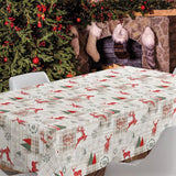 Rensdyr Skandinavia – julevoksduk med flott preget overflate