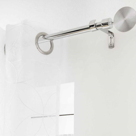Rollis Chrome – Justerbar gardinstang 120–210 cm