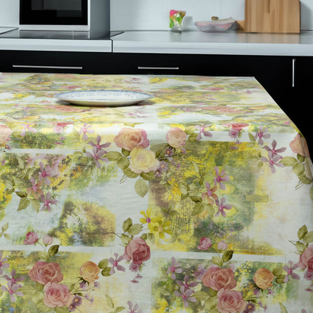 Romantisk hage – Voksduk med blomster