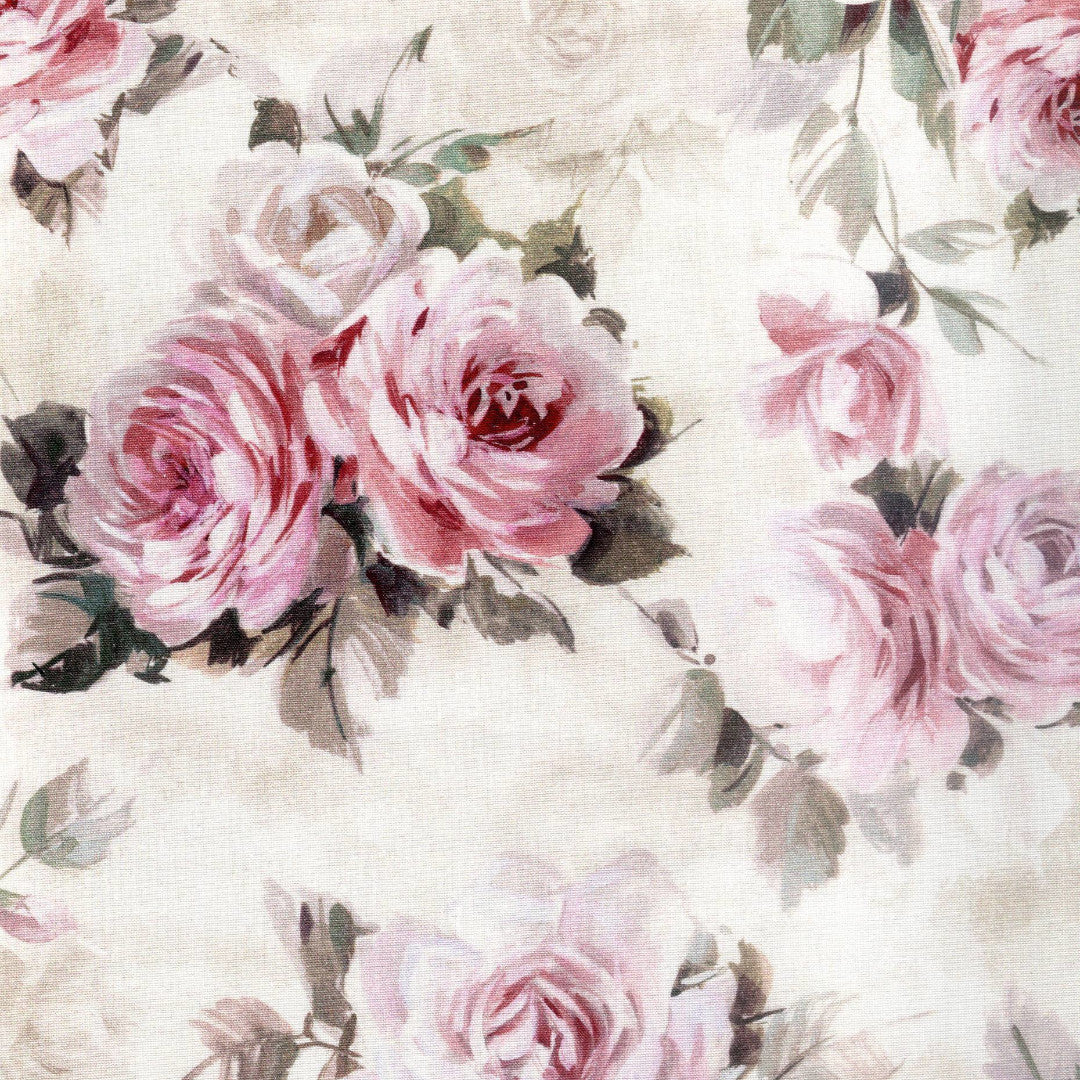 Rose Antiche Bianco – Akrylduk med vakre roser