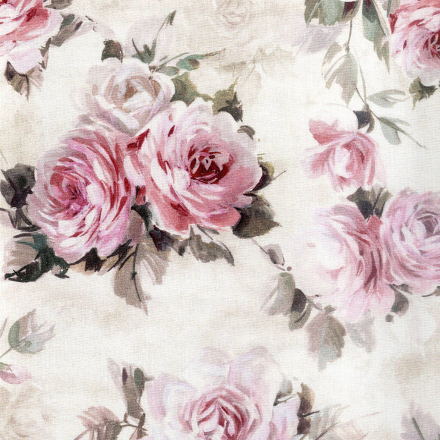 Rose Antiche Bianco – Akrylduk med vakre roser