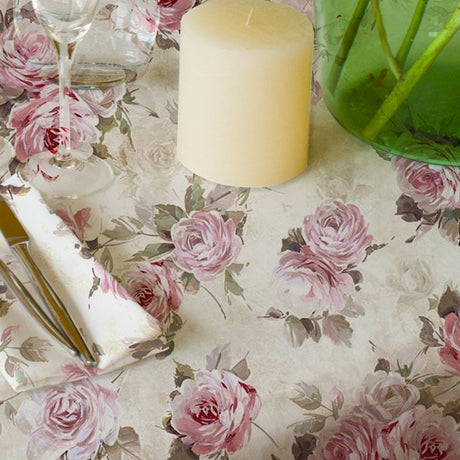 Rose Antiche Bianco – Akrylduk med vakre roser