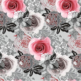 Nærbilde Rose Romantique – voksduk med vakre roser