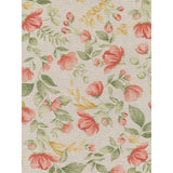 Roselia – Akrylduk i hørlook med romantiske blomster, mønster