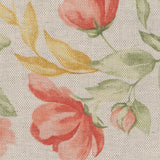 Roselia – Akrylduk i hørlook med romantiske blomster, nærbilde