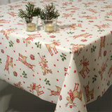 Rudolf Julefest juleduk med stearinlys på bordet