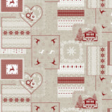 Rudolph – Juleakrylduk i rød, hvit og natur