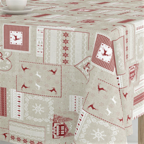 Rudolph – Juleakrylduk i rød, hvit og natur