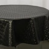 Rose Tapestry Black, rund sort damaskpreget voksduk