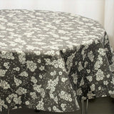 Rund voksduk – Brudeslør Antrasitt/hvit