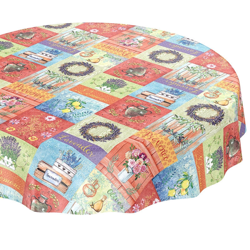 Provence i farger – rund voksduk i flott fransk stil