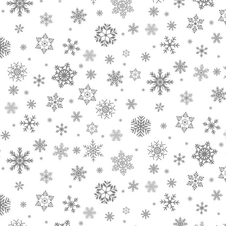 Gjennomsiktig julevoksduk – Sølvsnø på klar plast