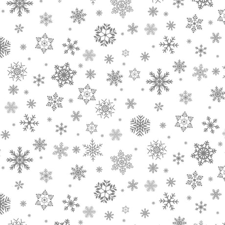 Gjennomsiktig julevoksduk – Sølvsnø på klar plast