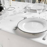 Dekket julebord med Sapin Metallic Print 240 cm juleduk