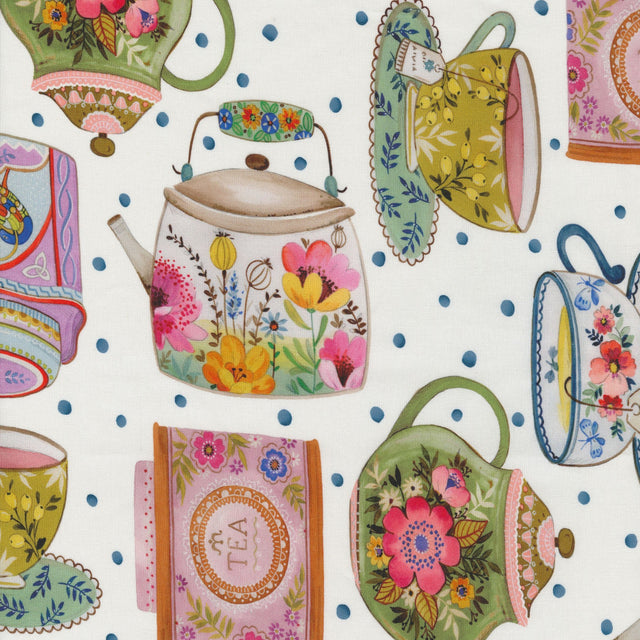 Salone da Tè Bianco – Sjarmerende og morsom akrylduk med alt for tedrikkeren