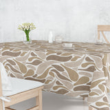 Sandstrøm – voksduk med organisk mønster i beige og naturfarger