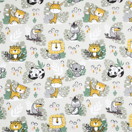 Savana - Akrylduk med søte dyr 135 cm bred