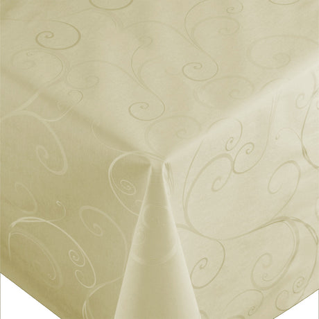 Scala Galaxy Creme – Rund voksduk Ø 140 med kantsøm