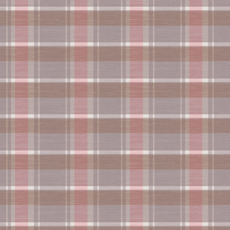 Scozzese, skotskrutet voksduk rosa taupe, 140 cm