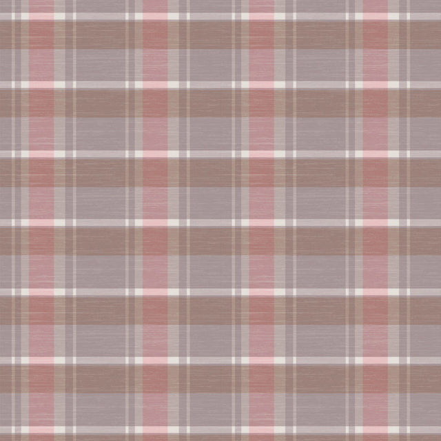 Scozzese, skotskrutet voksduk rosa taupe, 140 cm