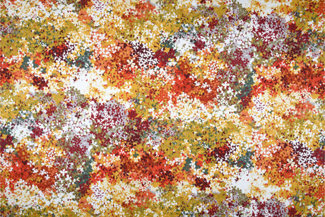 Azalee - Akrylduk med flott oransje motiv - 155 cm bred