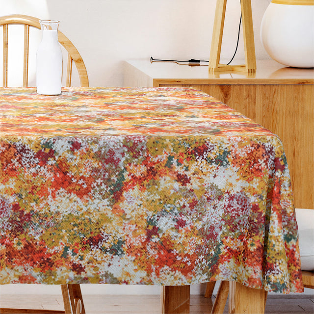 Azalee - Akrylduk med flott oransje motiv - 155 cm bred