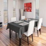 Sharon ensfarget voksduk med flott sølvstruktur, 140 cm – Antrasitt