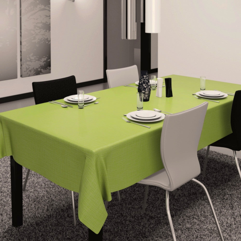 Sharon ensfarget voksduk med flott sølvstruktur, 140 cm – Limone